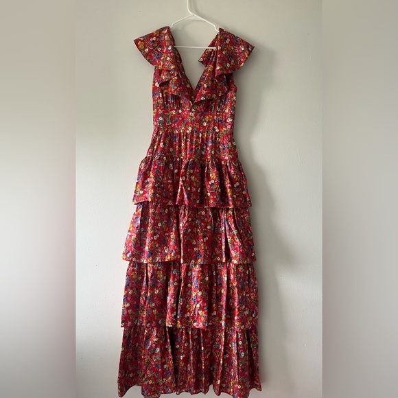 Sold Vintage Simpsons St. Regis The Room Victor Costa Liberty Floral Maxi Dress - Picture 3 of 17